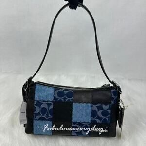 Coach Coachtopia Alter/Ego Small Slouchy Shoulder Bag CFI64 Denim/Black NWT